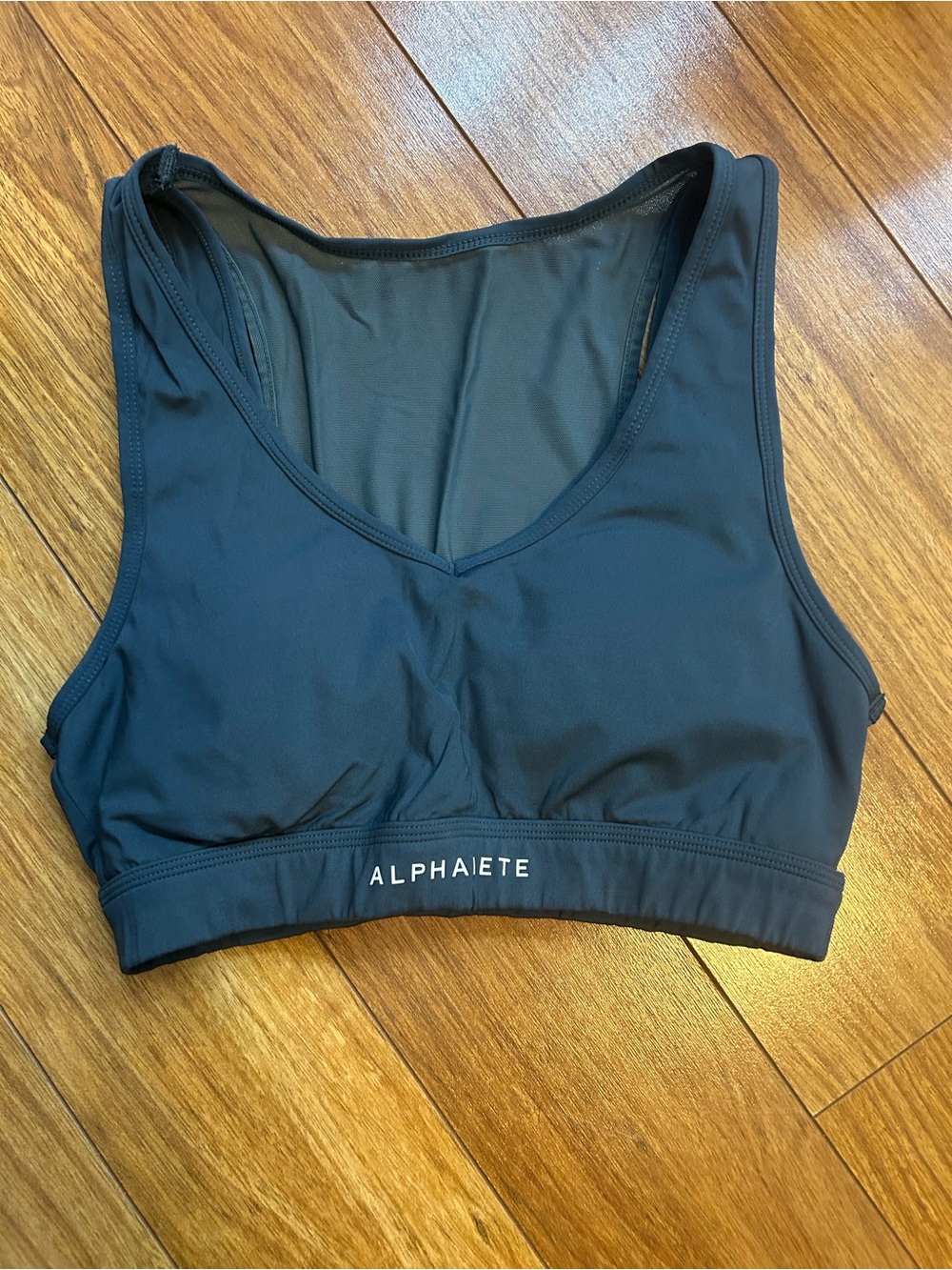 Alphalete Dark Teal V-Neck Pullover Sports Bra Medium